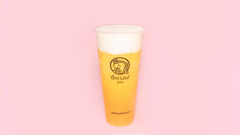 Mango Jasmine Green Tea with Cheese Foam