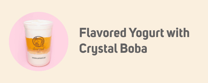 Flavored Yogurt with Crystal Boba
