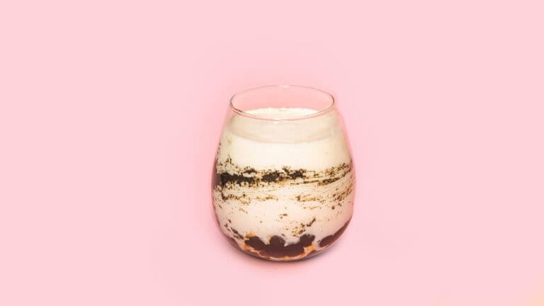 Black Sesame Latte with Tapioca