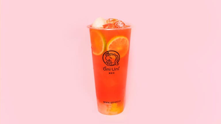 Lychee Peach Jasmine Green Tea with Lychee Mango Jelly