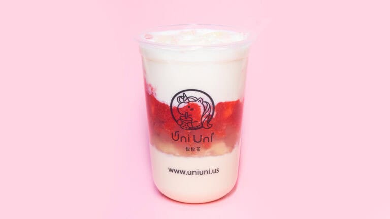 Strawberry Yogurt with Crystal Boba