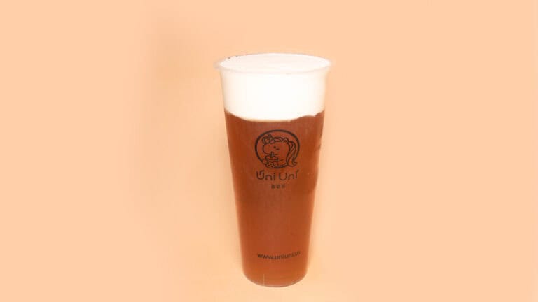 White Peach Oolong Tea with Cheese Foam