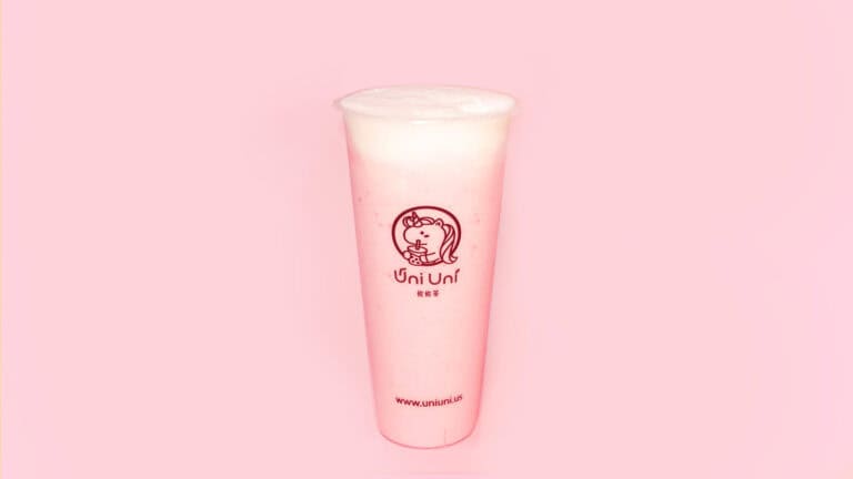 Strawberry Yogurt Slush with Cheese Foam