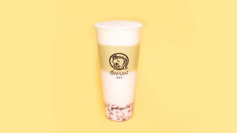 Matcha Latte with Honey Red Bean