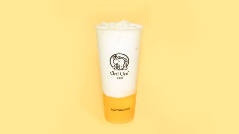Mango Fresh Milk with Vanilla Pudding