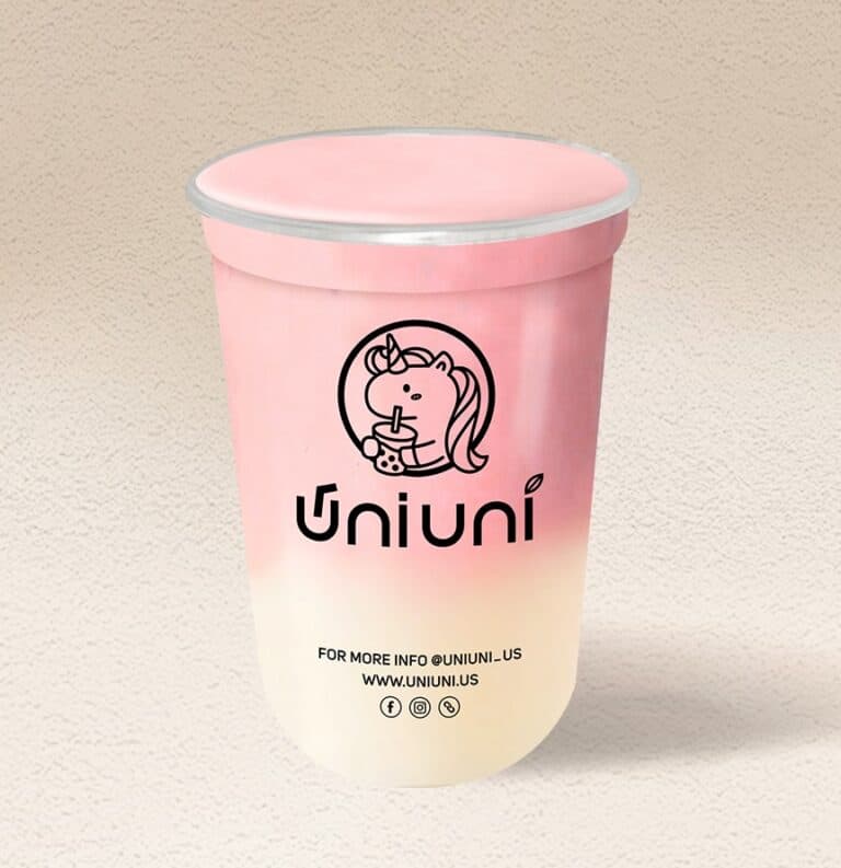 Rose Latte with Milk Mochi