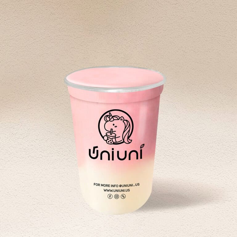 Rose Latte with Milk Mochi