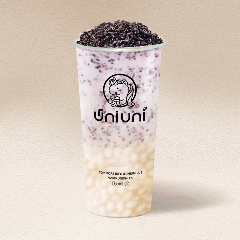 Taro Fresh Milk with Vanilla Pudding